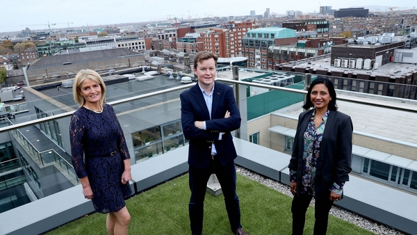 Mary Buckley, Executive Director of IDA, Colm O'Cuinneain, General Manager, EMEA at Greenhouse and Renu Jhugaroo, Director of Sales, EMEA pictured at Greenhouse EMEA Headquarters in Dublin