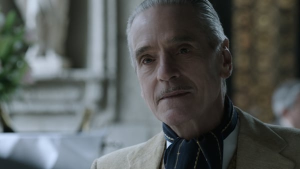 Jeremy Irons as Rodolfo Gucci in House of Gucci
