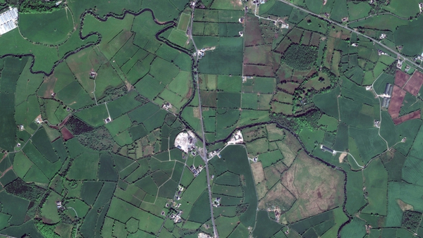 Ireland as seen from above: 'Our analysis established that average density stands at 7.2 houses per km2, but there is substantial variation over space'. Photo: Getty Images