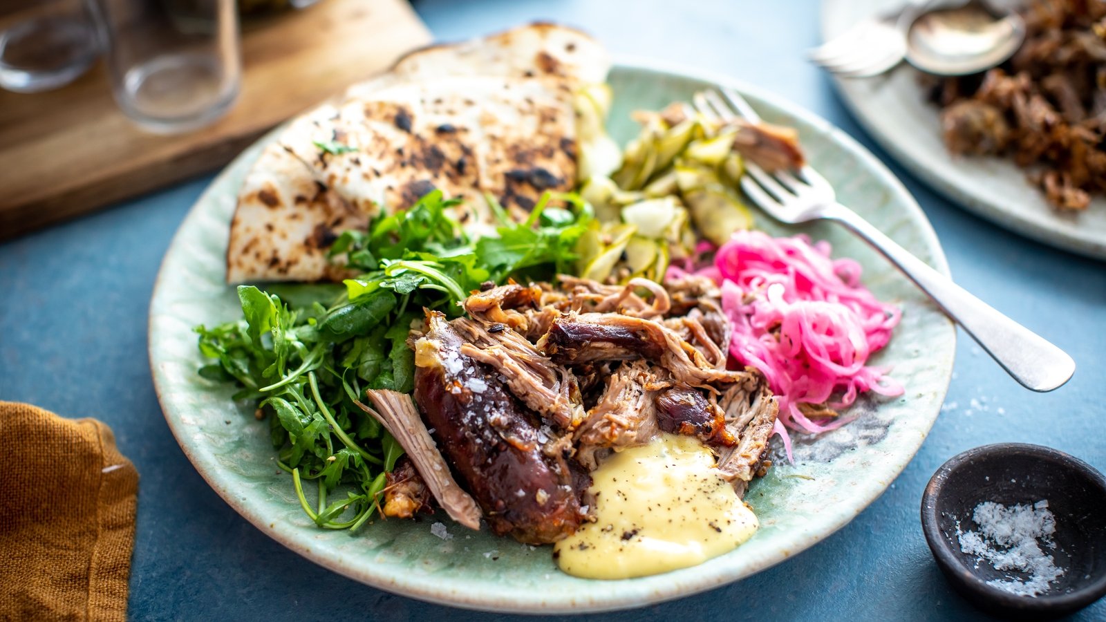 Donal's spiced lamb shoulder with aioli