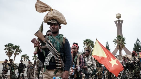Tigray People's Liberation Front (TPLF) fighters in June 2021
