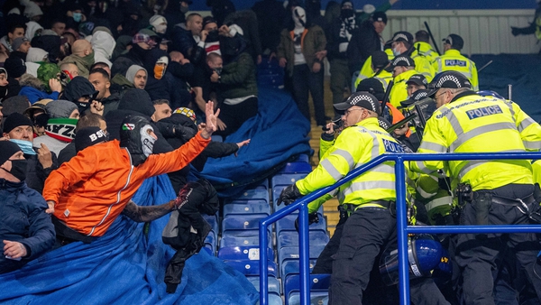 Legia Warsaw fans clashed with Leicestershire police
