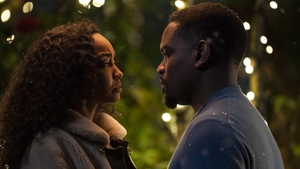Leigh-Anne Pinnock and Aml Ameen in Boxing Day, photo credit: PA Photo/©2021 Warner Bros