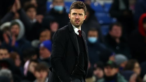 Michael Carrick will remain in charge as Ralf Rangnick's work visa is yet to be finalised.
