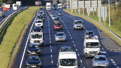 Data shows cars levels on the Irish road network are as high as before the pandemic (File pic)