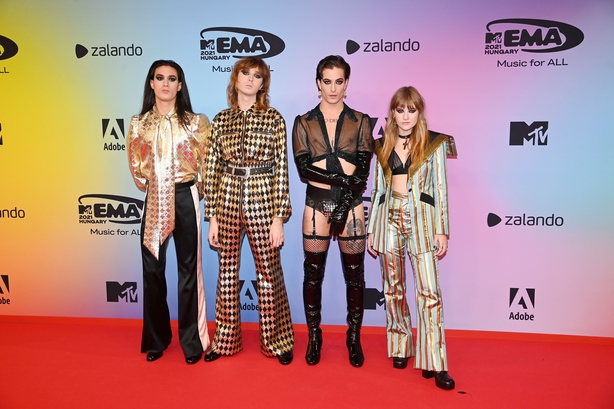 Maneskin at the 2021 EMAs