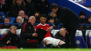 Michael Carrick (R) started Cristiano Ronaldo on the bench against Chelsea