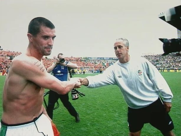 Roy Keane and Mick McCarthy (2001) Photo by Lorraine O'Sullivan 