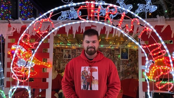 Dylan Walsh has organised the dazzling display of festive lights at Cappagh Green in Finglas