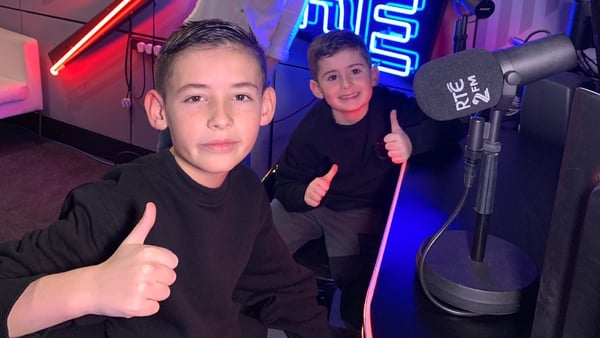 DJ Calum and his younger brother Jackson presenting The Pump on 2fm