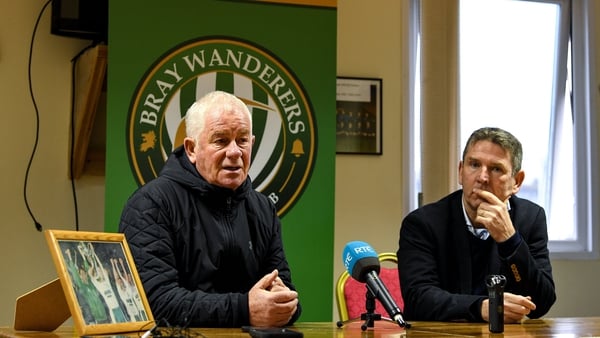 Pat Devlin and Tony Richardson at Friday's press conference announcing the name of the newly-merged club