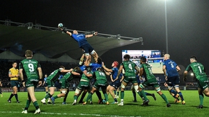 Rhys Ruddock reaches for a lineout throw