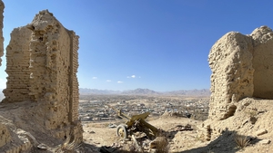Bala Hissar, the residence of Mahmud of Ghazni, known as the Conqueror of India, one of the Turkish sultans who lived between 971 and 1030 AD, in Ghazni, Afghanistan