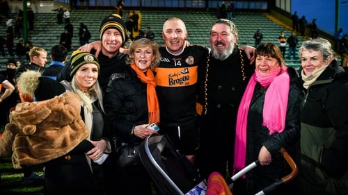 Kieran Donaghy celebrating with his family after the Kerry SFC final