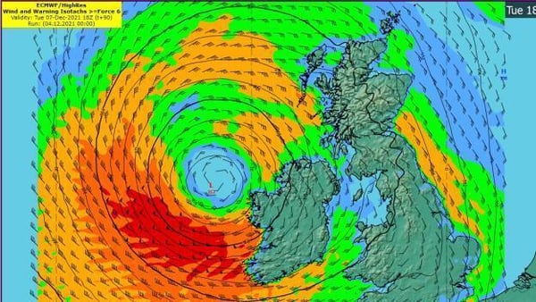 Storm Barra gets set to visit Ireland