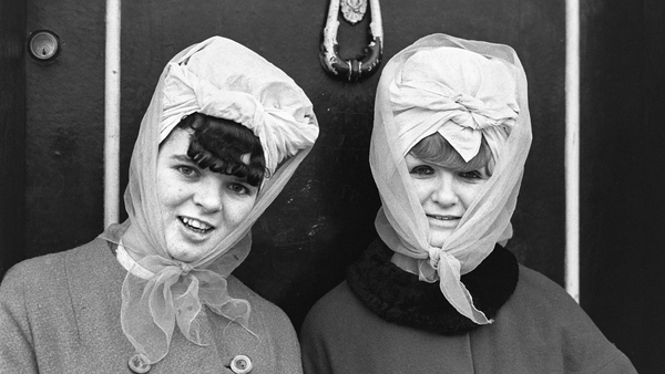 Two Girls in Scarves - taken in 1960s Dublin - is in the new book (photograph by Alen MacWeeney courtesy of University College Cork)