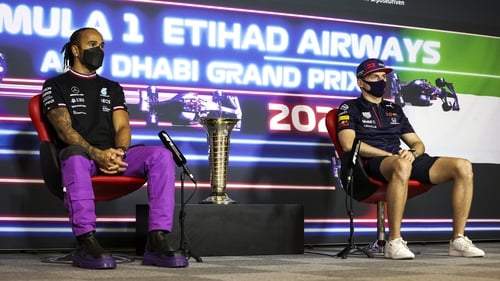 The two title protagonists were placed side by side for the Thursday drivers' press conference