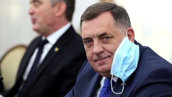 Bosnian Serb leader Milorad Dodik pictured during a meeting with US representatives in Sarajevo this week