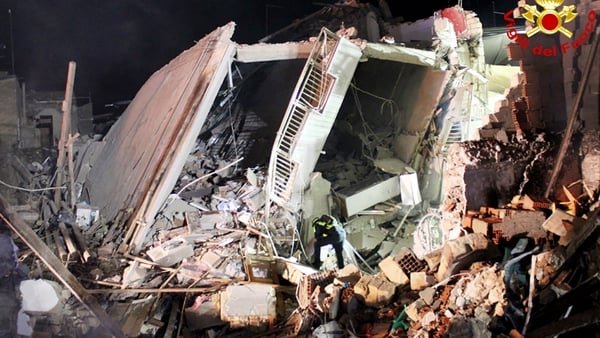 Two people were found alive under the rubble of the collapsed buildings