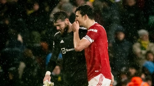 Harry Maguire and David de Gea of Manchester United
