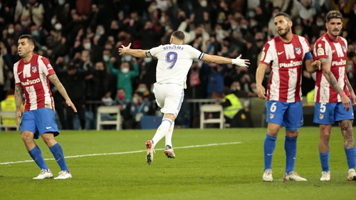 In-form Karim Benzema was on the mark against Atletico Madrid
