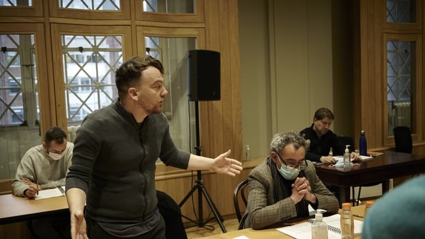 Actors rehearsing