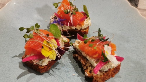 Neven Maguire's smoked trout & crab cream cheese with porridge bread
