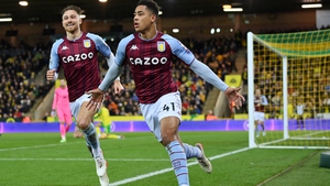 Jacob Ramsey of Aston Villa celebrates