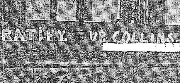 Pro-treaty graffiti written on a wall on the university buildings where the treaty debates are taking place Photo: Irish Independent, 23 December 1921