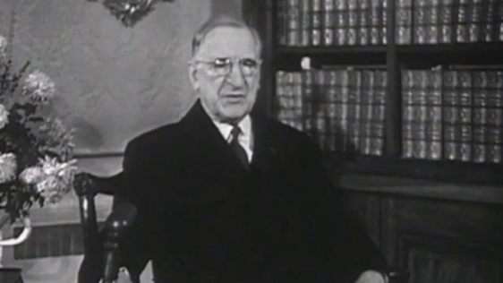 Éamon de Valera on opening night of Telefís Éireann, 31 December 1961