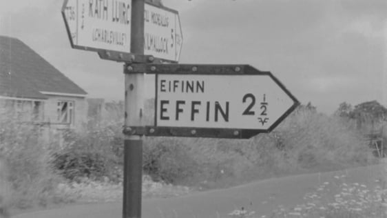 Signpost for Effin in County Limerick, 1972.