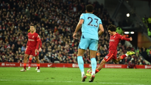 Trent Alexander-Arnold fires home Liverpool's third