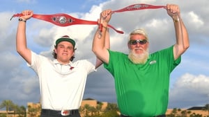 John Daly and his son, John Daly II, celebrate their victory.