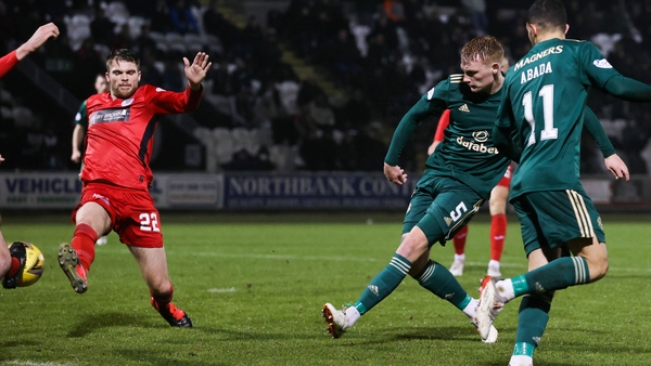 Liam Scales came close but Celtic were unable to break the deadlock