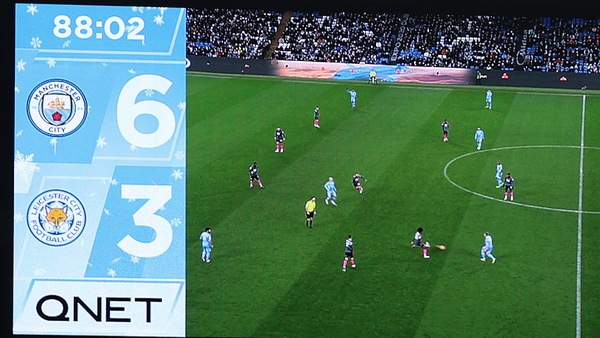 The scoreboard at the Etihad made for interesting reading
