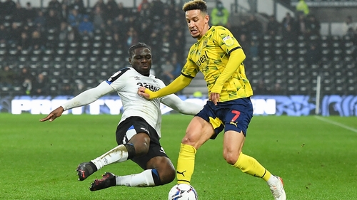 Ireland underage cap Festy Ebosele tackles Callum Robinson