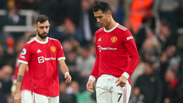 Bruno Fernandes and Cristiano Ronaldo pictured during Manchester United's draw with Newcastle