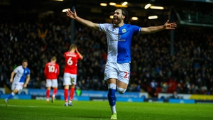Blackburn Rovers' Ben Brereton Diaz celebrates
