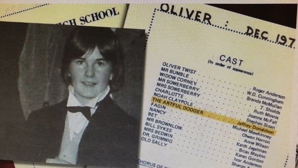 A young Jeffrey Donaldson played The Artful Dodger in a 1976 school play