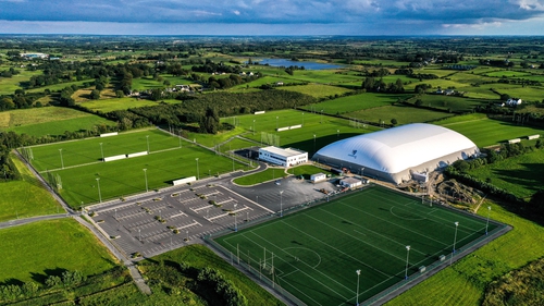 An aerial view of the NUI Galway Connacht GAA Air Dome in Bekan, Co Mayo