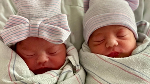 Some estimates suggest there is a one-in-two-million chance of twins being born in different years (Pics: Natividad Medical Center)