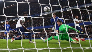 Kai Havertz of Chelsea scores the opening goal