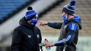 Waterford manager Liam Cahill (L) and Pauric Mahony before the 2020 Munster final