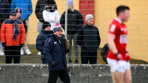 Keith Ricken watches on during his first game in charge of Cork