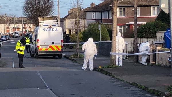 The scene of the shooting at Thomond Road this morning