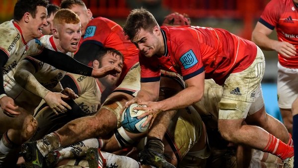 Alex Kendellen scored his first try for Munster in the win over Ulster