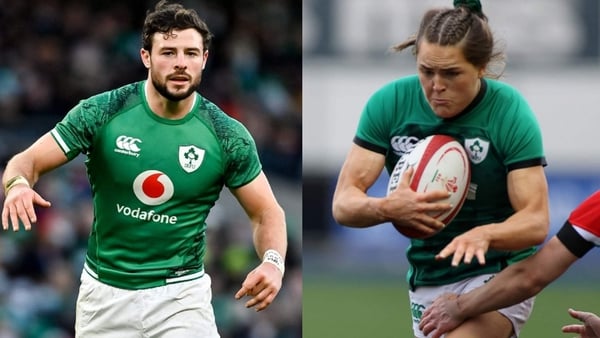 Robbie Henshaw and Béibhinn Parsons have won the Guinness Rugby Writers of Ireland Players of the Year