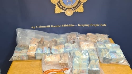 The cash was found in a truck that was stopped at the Port Tunnel