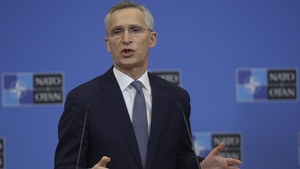 NATO Secretary General Jens Stoltenberg gives a press conference at the end of NATO-Russia Council