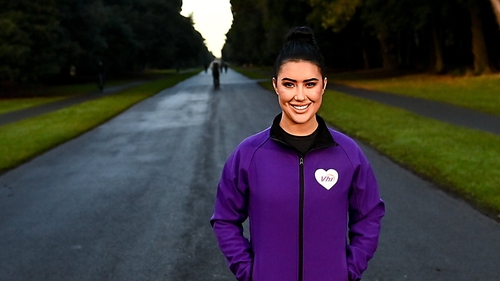 Broadcaster Lottie Ryan in St. Anne's Park, Co Dublin, supporting Vhi's sponsorship of parkrun's Start With...parkrun campaign